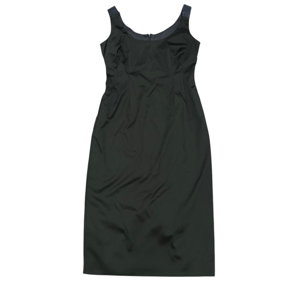 St. John Evening Black satin Dress - Picture 1 of 8